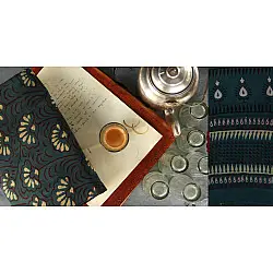 Of Tea Stains & Memories✑ Nandna Saree { Natural Color } ✑9